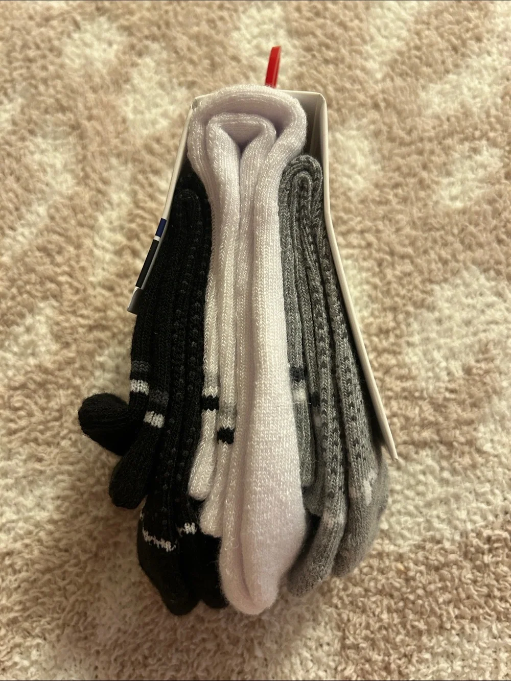 Champion Kids Black, Grey, & White Mid-Crew Socks - 3 Pair